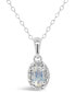 Фото #1 товара Macy's gemstone and Diamond Accent Pendant Necklace in Sterling Silver