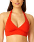 ფოტო #1 პროდუქტის Solid Banded Halter Bikini Top