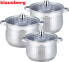 Фото #1 товара Klausberg GARNKI GASTRO STOCK POT 6 ELE 10.7L+8.6L+7.0L KLAUSBERG [KB-7177]