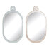 Фото #1 товара Настенное зеркало DKD Home Decor Белый Розовый Металл Стеклянный 22 x 1,5 x 40 cm (2 штук)