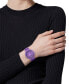 ფოტო #5 პროდუქტის Women's Swiss Purple Silicone Strap Watch 38mm