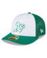 Фото #1 товара Men's White, Green Oakland Athletics 2023 On-Field Batting Practice Low Profile 59FIFTY Fitted Hat
