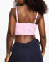 Gilly Hicks corset top with tie side detail in pink