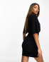 Фото #2 товара In The Style ruched bodycon mini t-shirt dress in black