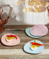 Iridescent Figural Egg Plates, Set of 4