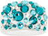 Glittering ring with Bubble Blue Zircon crystals