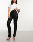 4th & Reckless sequin split hem leggings in black