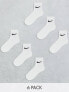 Nike Training Everyday Cushioned ankle socks 6 pack in white