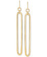 ფოტო #3 პროდუქტის Polished Oblong Drop Earrings in 14k Gold