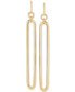 Фото #3 товара Polished Oblong Drop Earrings in 14k Gold