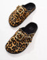 Фото #2 товара ASOS DESIGN Muse Premium leather mule in leopard