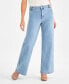 Фото #4 товара Petite High-Rise Wide-Leg Jeans, Created for Macy's