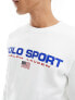 Фото #3 товара Polo Ralph Lauren Sport Capsule logo front sweatshirt in white