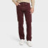 Фото #1 товара Men's Slim Straight Corduroy 5-Pocket Pants - Goodfellow & Co Grape Purple 32x32