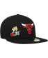 Фото #1 товара Men's Black Chicago Bulls Crown Champs 59FIFTY Fitted Hat