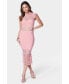 ფოტო #1 პროდუქტის Women's Illusion Lace Midi Dress