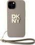 DKNY DKNY Wrist Strap Stock Logo - Etui iPhone 15 / 14 / 13 (beżowy)