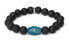 Lava stone and apatite bead bracelet MINK161/20