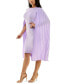 ფოტო #6 პროდუქტის Pleated Cape-Sleeve Fitted Midi Dress