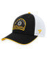 ფოტო #1 პროდუქტის Men's Black, White Boston Bruins Fundamental Adjustable Hat