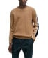 Фото #1 товара Men's Color-Blocking And Mesh Detail Sweater