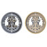 Фото #1 товара Часы настенные DKD Home Decor Crystal Silver Golden Iron 50 x 8 x 50 см (2 шт)