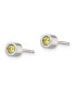 ფოტო #3 პროდუქტის Stainless Steel Polished Green CZ August Earrings