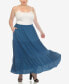 ფოტო #5 პროდუქტის Plus Size Pleated Tiered Maxi Skirt