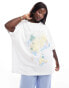 ASOS DESIGN Curve oversized t-shirt with Ibiza map graphic