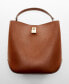 Фото #3 товара Women's Padlock Detail Shopper Bag