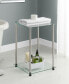 15.75" Glass Designs2Go 2 Tier Square End Table