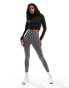 Фото #4 товара ASOS 4505 active fleeceback cropped hoodie in black