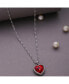 Фото #2 товара SOHI women's Red Heart Stone Pendant Necklace