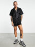 ASOS DESIGN regular shirt in velvet burnout leopard print jacquard