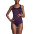 Фото #4 товара Women's Scoop Neck Soft Cup Tugless Sporty One Piece Swimsuit