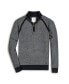 Фото #1 товара Men's Organic Half Zip Raglan Contrast Sweater