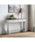 Carminda Console Table in Antique White Finish