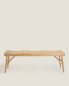 Фото #3 товара Wood and rattan bench