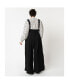 ფოტო #2 პროდუქტის Plus Size Wide Leg Rochelle Suspender Pants