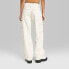 Фото #2 товара Women's High-Rise Cargo Baggy Jeans - Wild Fable Off-White 0