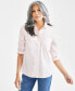 ფოტო #1 პროდუქტის Women's Cotton Button Up Shirt, Created for Macy's