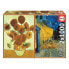 Фото #1 товара EDUCA BORRAS 2 X 1000 Pieces Sunflowers And Terrace Coffee Night Puzzle