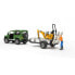 BRUDER Land Rover With A Trailer And Micro Excavator Jcb