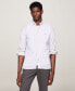 ფოტო #4 პროდუქტის Men's Poplin Long Sleeve Button-Down Shirt