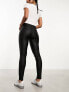 Vero Moda skinny coated jeans in black