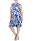 Фото #3 товара Plus Size Floral-Print Ruched-Waist Dress
