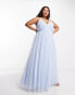 Фото #4 товара Beauut Plus Bridesmaid layered tulle maxi dress in light blue