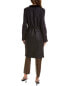 Фото #2 товара Piazza Sempione Leather-Trim Wool Coat Women's