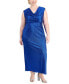 ფოტო #1 პროდუქტის Plus Size Cowlneck Sleeveless Long Dress