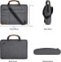 Фото #4 товара DOMISO 10.1-10.5 Inch Waterproof Laptop Bag Carry Bag Shoulder Bag with USB Charging Port for 9.7 Inch Samsung Galaxy Tab / 9.7 Inch iPad Pro / 10.1 Inch Lenovo Tab 4 10 Plus, Blue Zip